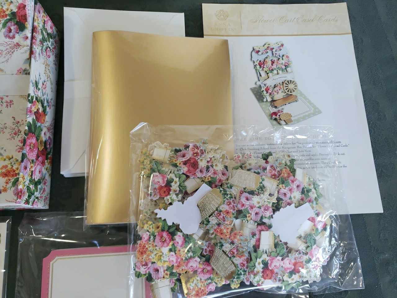 Anna Griffin Finishing School Kit – Flower Cart, Make 18 Cards, Craft Box