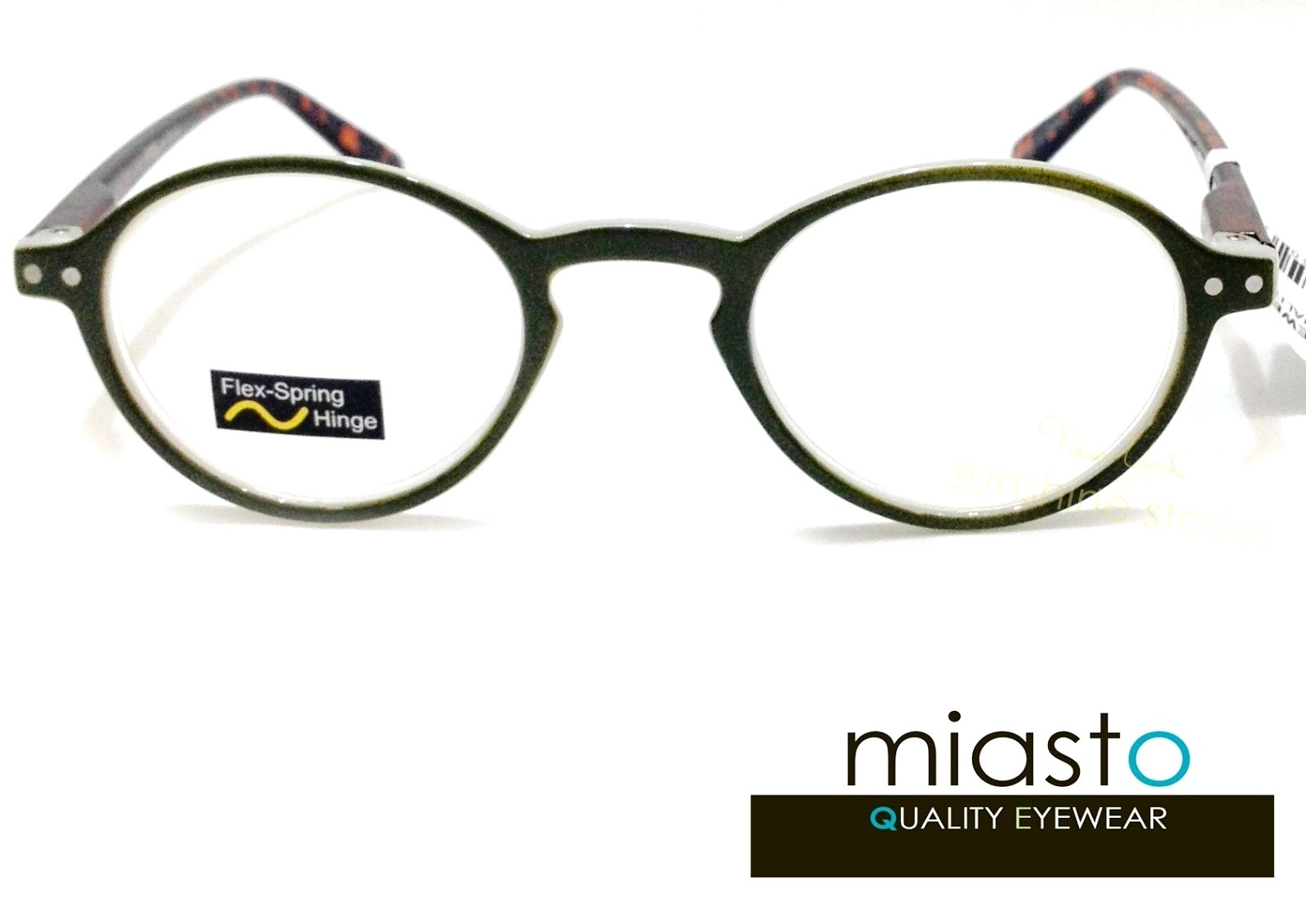 NWT$39.99 MIASTO RETRO ROUND KEYHOLE PREPPY READER VINTAGE READING SPECS GLASSES