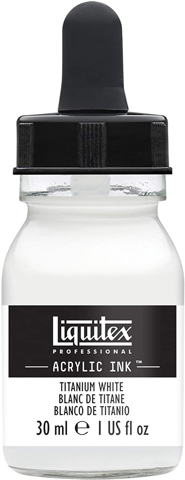 Professional Acrylic Ink, 1-oz (30ml) Jar, Titanium White