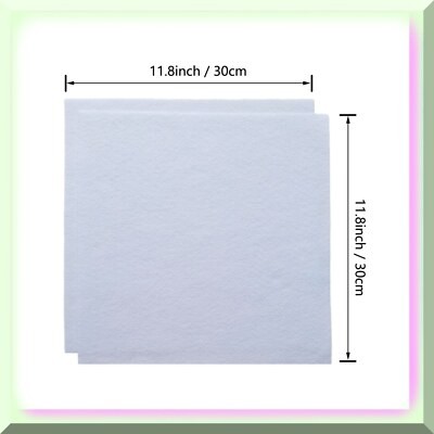 Soft White Felt Fabric Sheets 12x12in 1.4mm 20 Pack