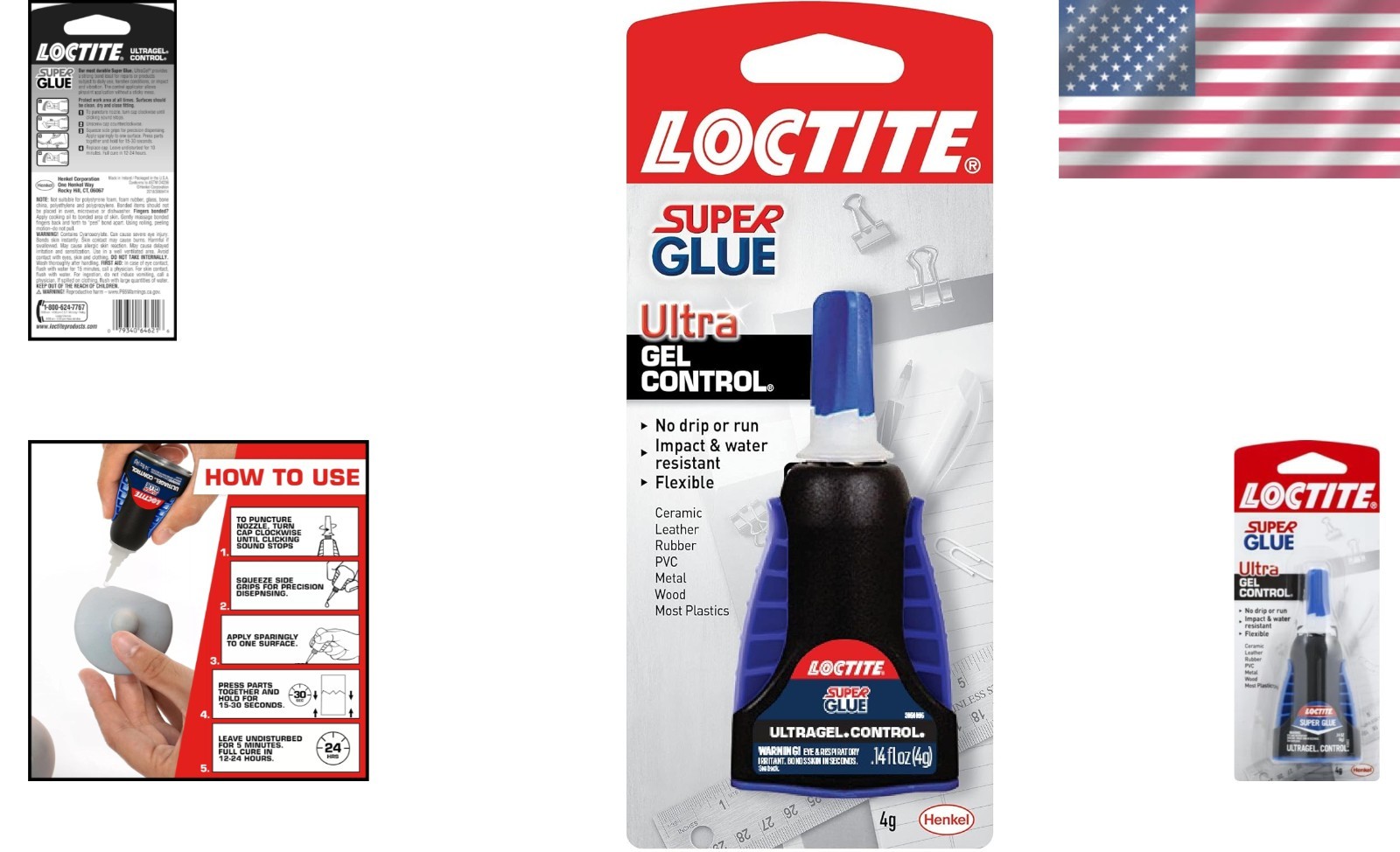 Loctite Clear Super Glue Ultra Gel Control, 0.14 fl oz – Precise and Fast Drying