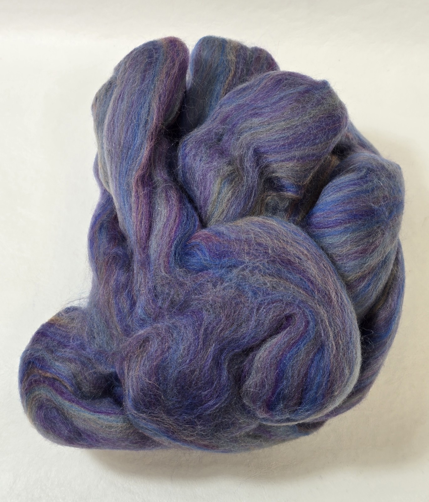 Wool Roving 2.9 oz Purple Blue Orange Multicolor Spinning Weaving Felting