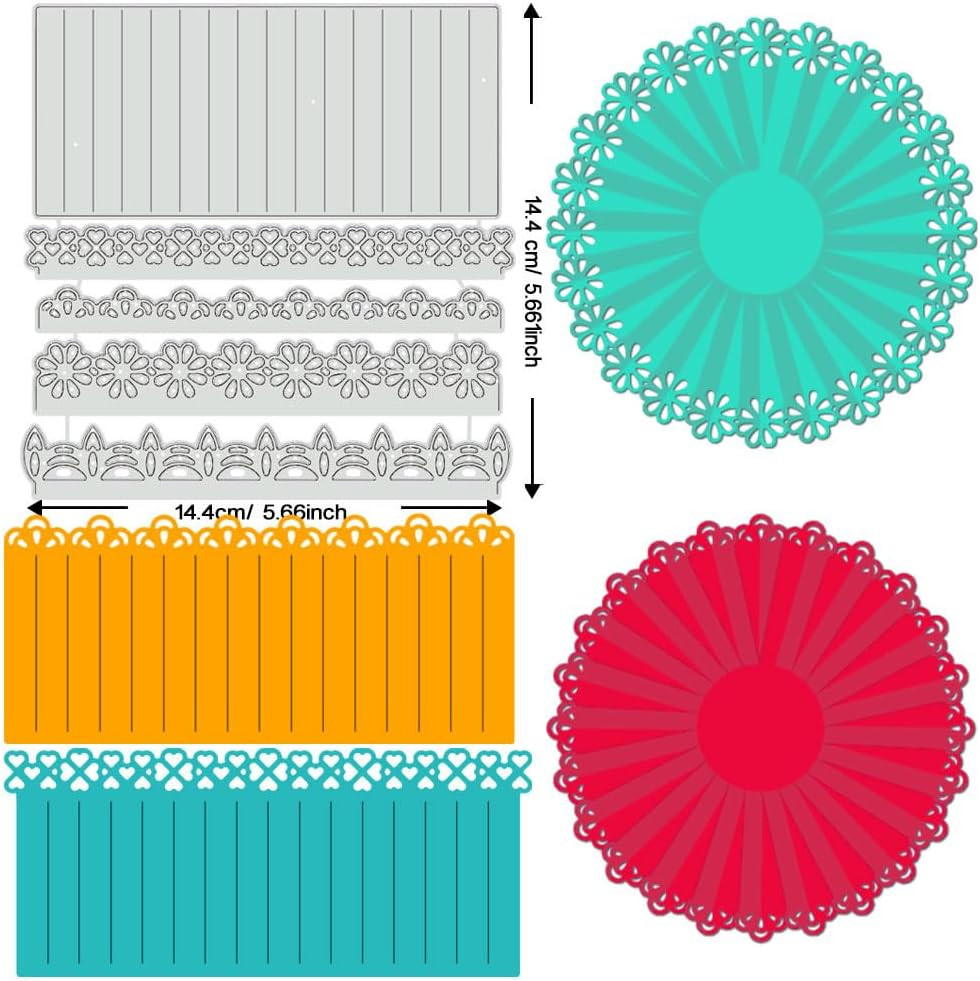 Rosette Metal Die Cuts, Flower Lace Cutting Dies Card Borders Carbon Steel Embos