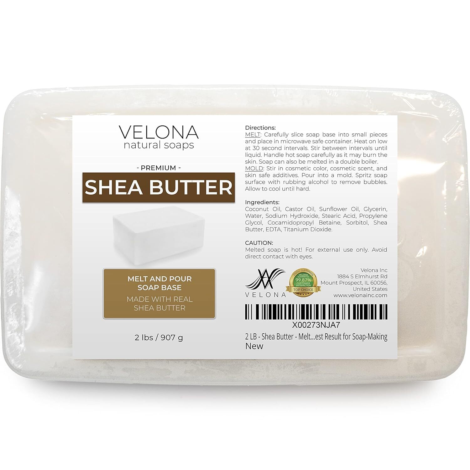 velona 2 LB – Shea Butter – Melt and Pour Soap Base SLS/SLES free | Natural…
