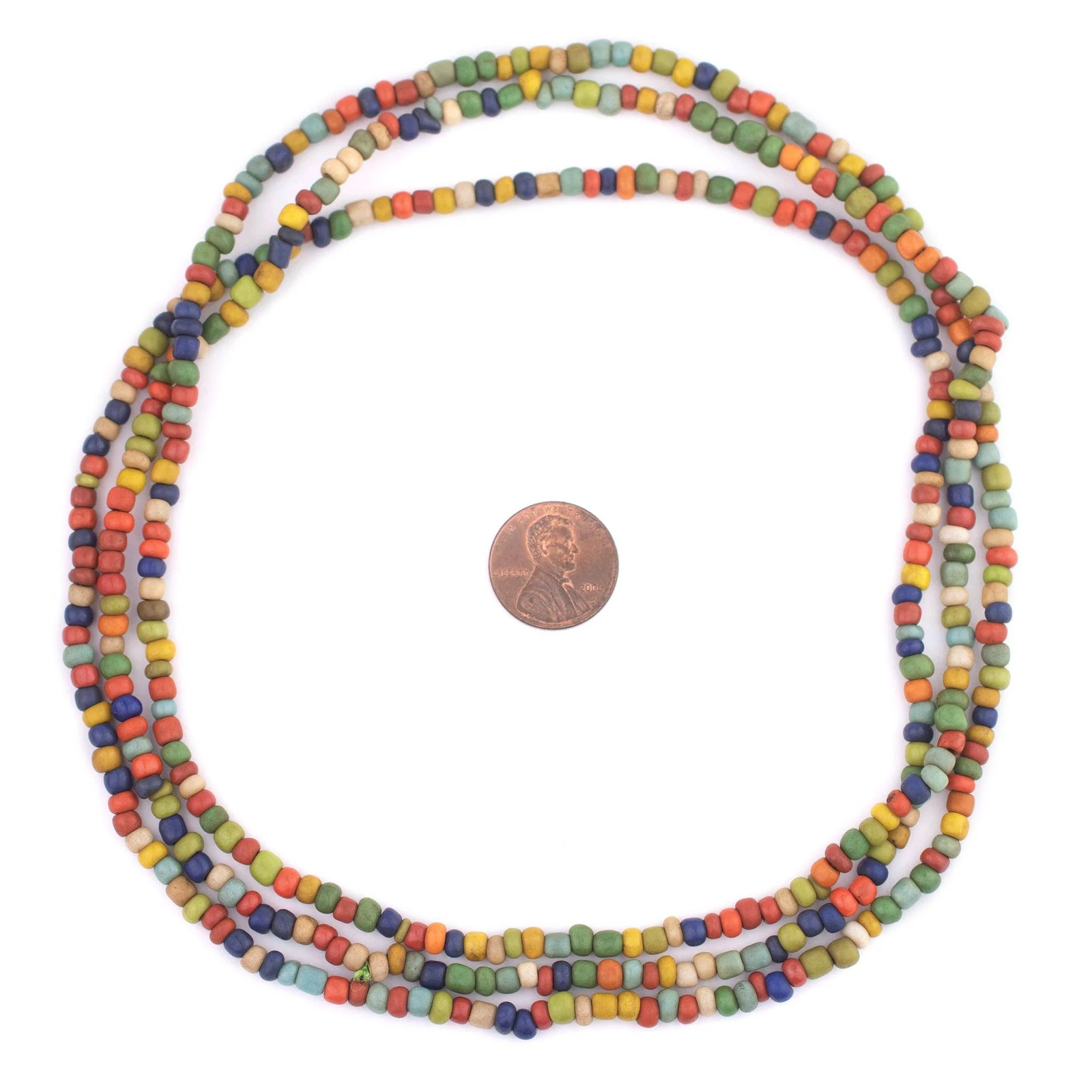 Vintage-Style Medley Java Glass Seed Beads 4mm, 48 Inch Strand Indonesia