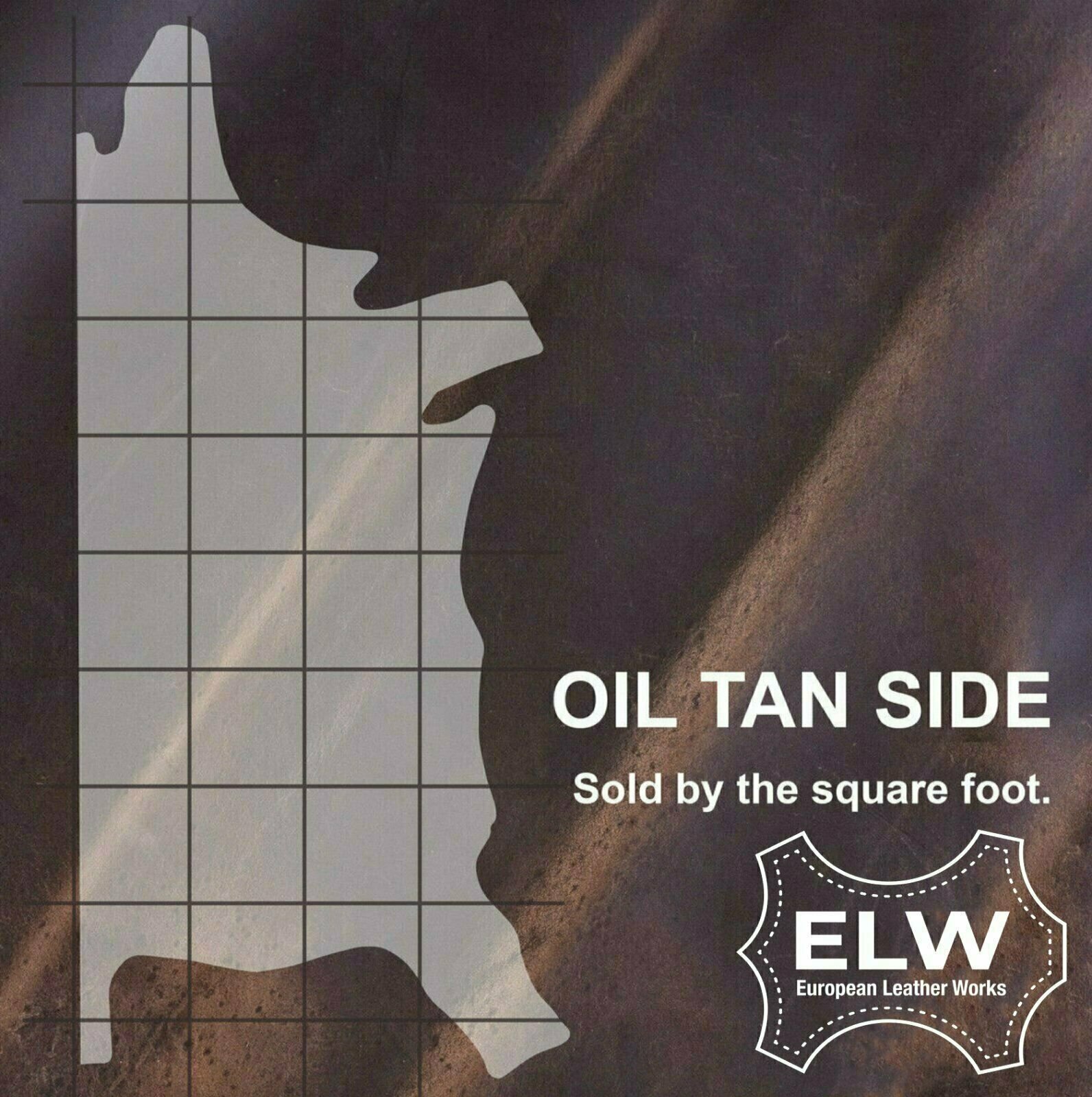 ELW Sable Brown Oil Tan Cowhide Full Grain Leather Pre-Cuts 6″ to 48″ 5/6 Oz
