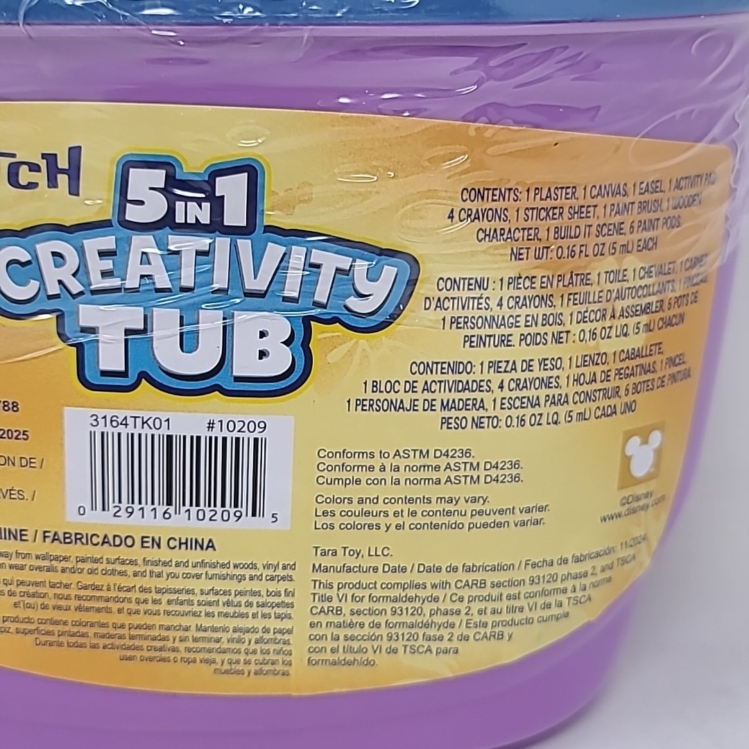 NEW Stitch 5 in 1 Creativity Tub Toy Painting Activity