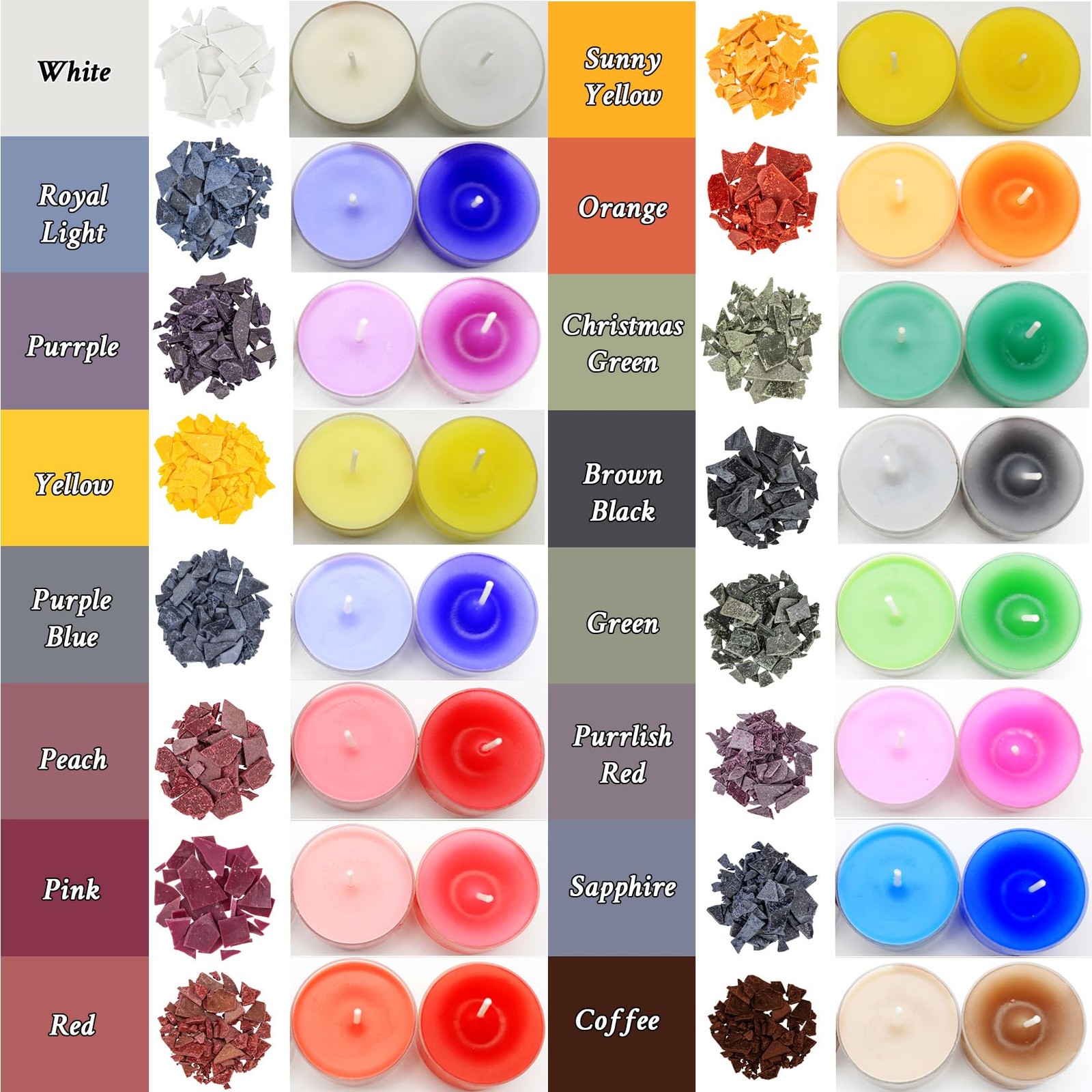 Candle Dye for Soy Wax Candle Making 16 Vibrant Colors Wax Dye Wax Coloring Dye