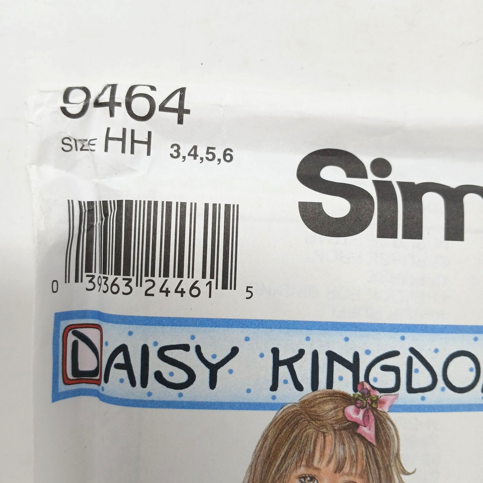 Simplicity Daisy Kingdom 9464 Childs Dress Doll Pattern Ss 3-6 HH 2000 Uncut D33