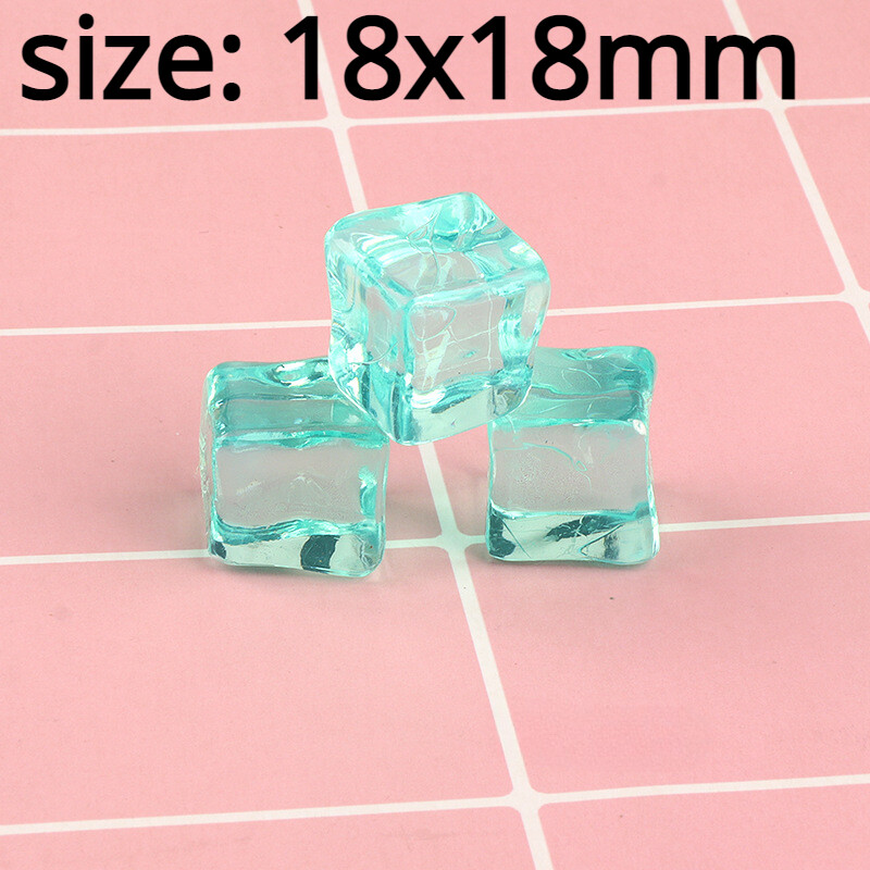 100pcs 18×18 Clear Cube Sheer Acrylic Beads Material Craft for Bottle Bar Decor