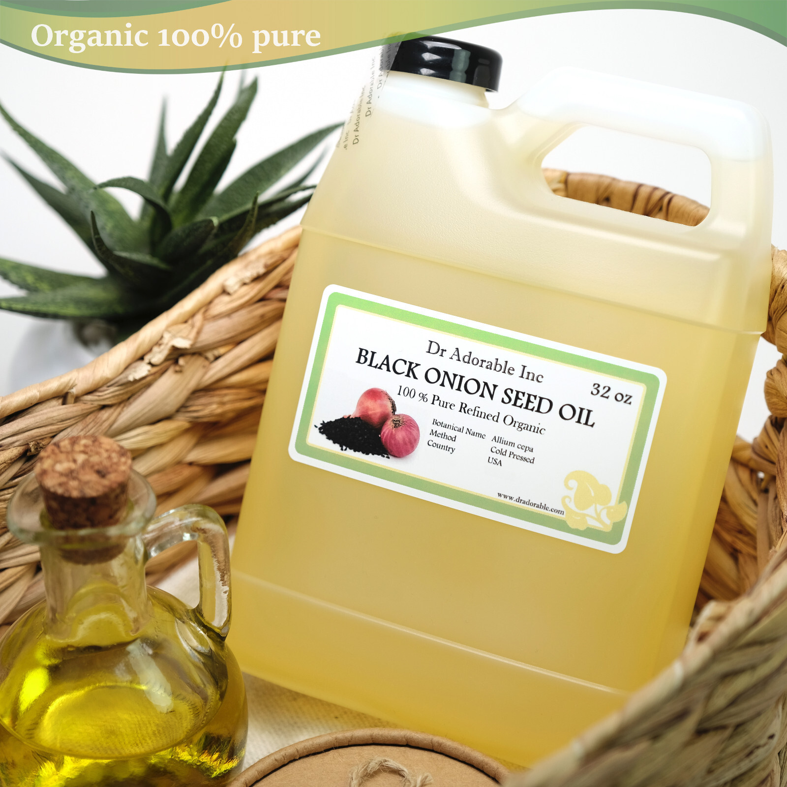 ONION SEED OIL BY DR.ADORABLE 100% PURE ORGANIC COLD PRESSED 1 oz UP TO 7 LB