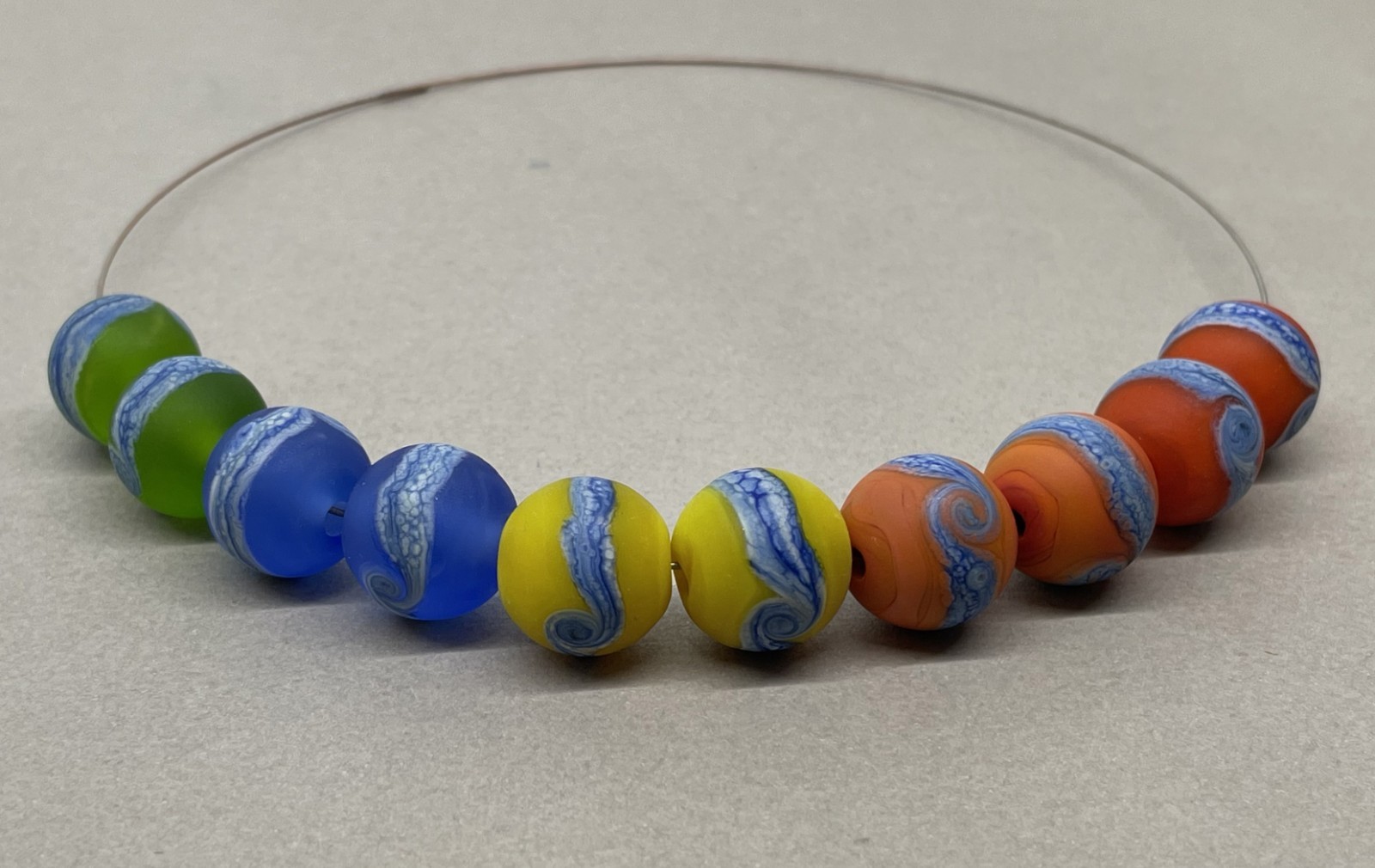 Handmade Lampwork Glass Beads From Murano Glass Tamara Yarilo Brand 2 pcs
