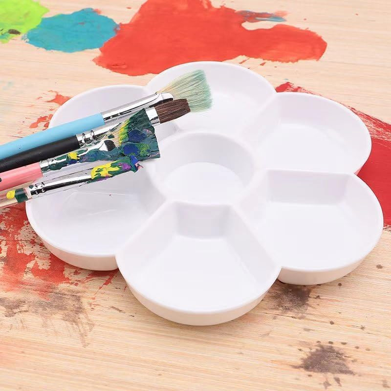 Pc Watercolor Paint Palette Tray Water Color Palletes Washable Paint Ceramic Pai