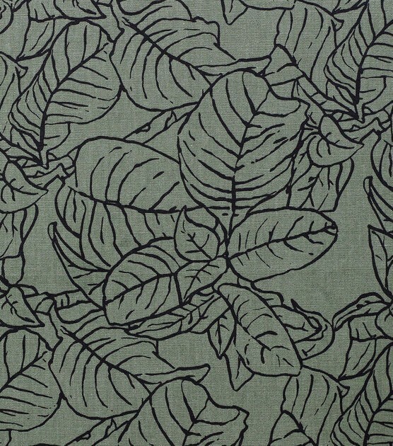 Richloom Green Leaf Printed Polyester Indoor/Outdoor Fabric New 6 Yard piece