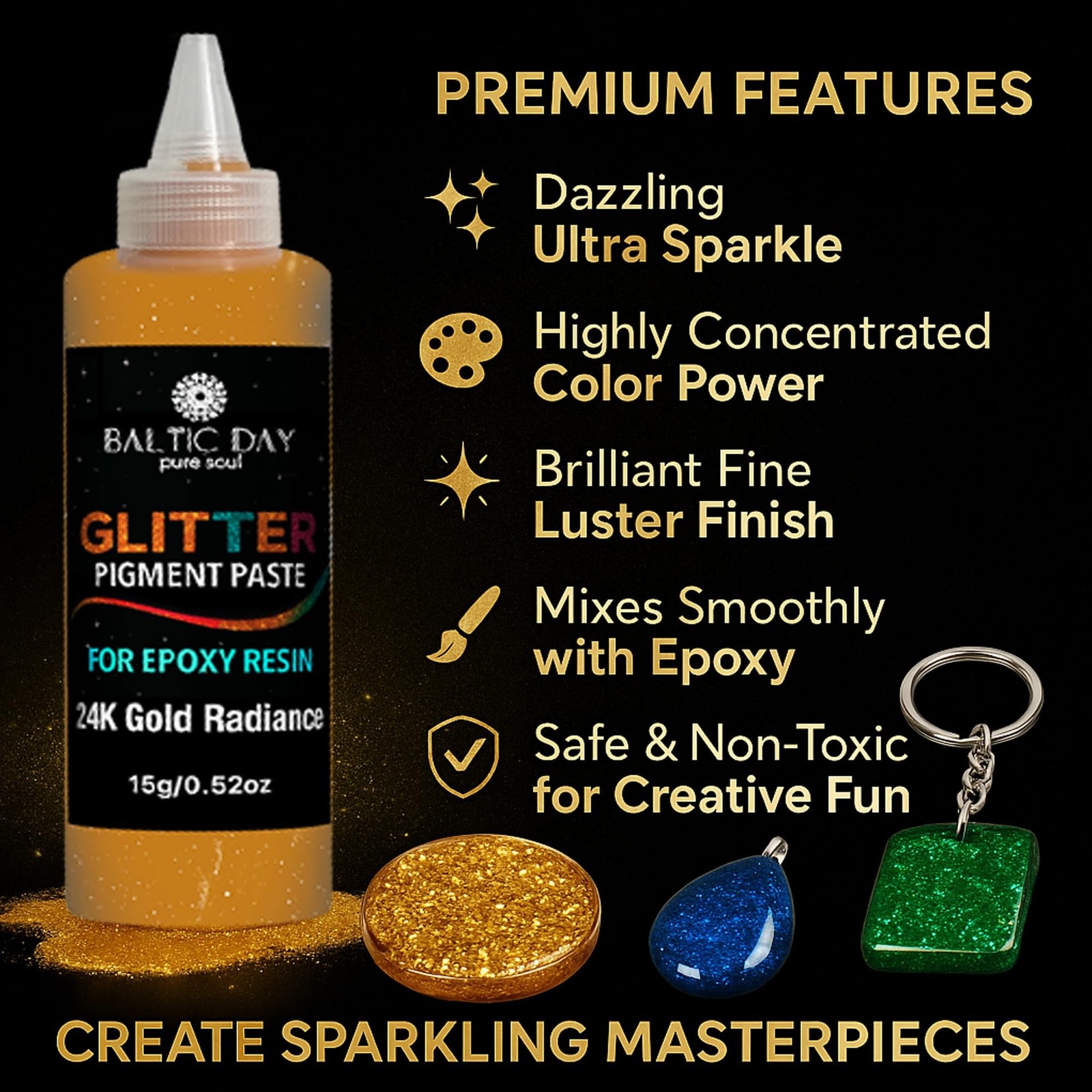 Snow White Sparkle Epoxy Pigment Paste XL (6.7oz/191g) – Ultra-Concentrate