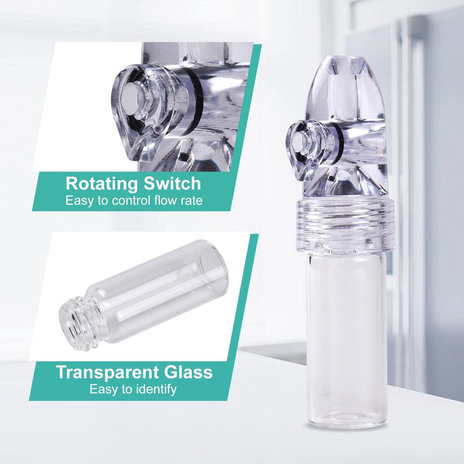Portable Glass Ieak-proof Decorative Bottle (4 Pack)