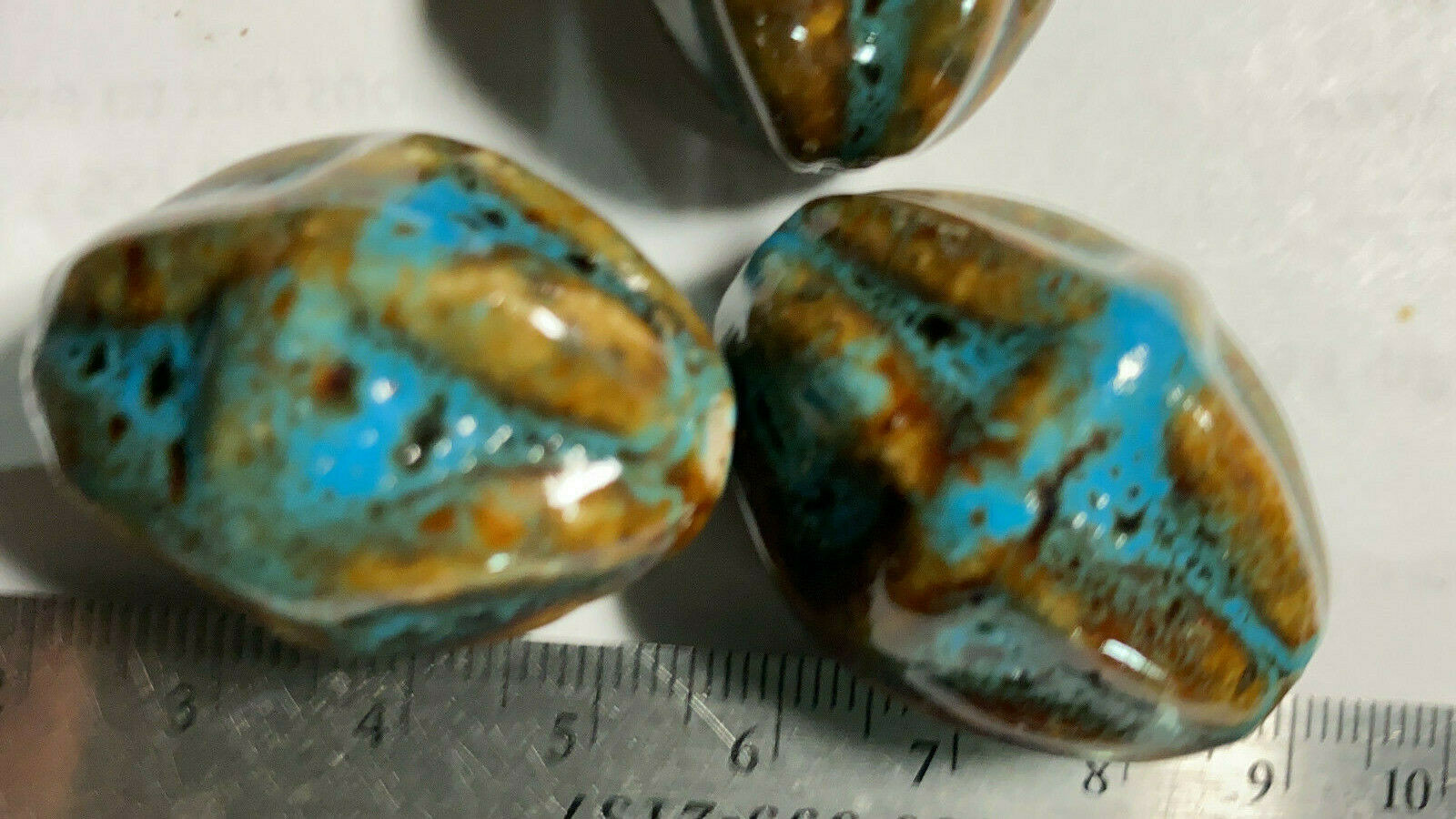 Turquoise Blue Antiqued Raku Porcelain Ceramic Beads***U PICK*** 6mm to 40mm