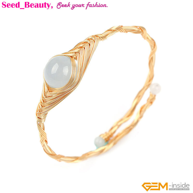 Handmade Adjustable Bracelet Gold Filled Chakras Stone Jewelry Christmas Gift