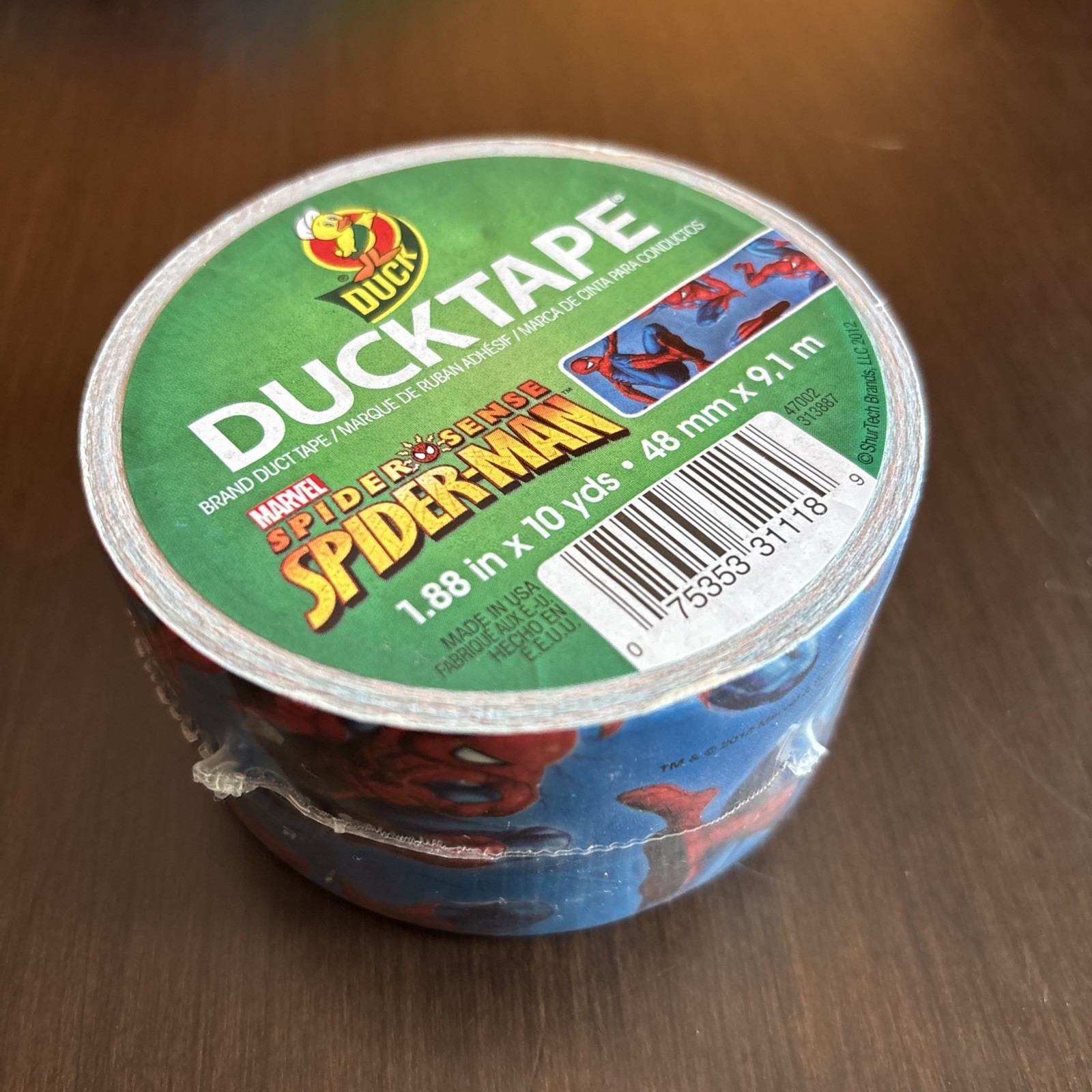 NEW Marvel Spiderman Spidey Sense DUCK TAPE 1.88” x 10 yd Sealed Discontinued