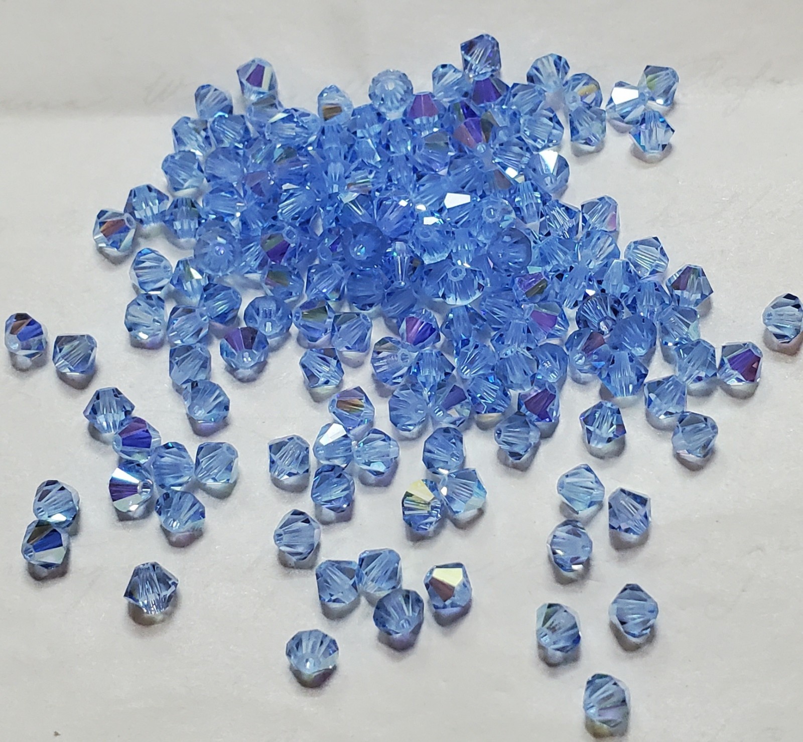 Swarovski 5301 4mm bicone beads Light Sapphire AB (48pcs)