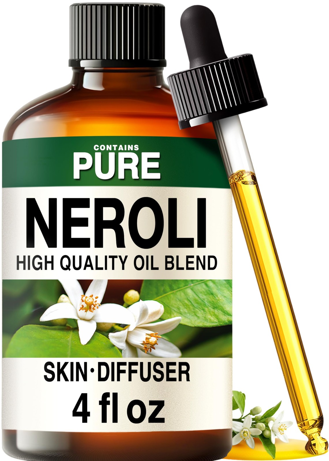 100% Pure Neroli Oil – 4 Fl Oz 4.00 (Pack of 1),