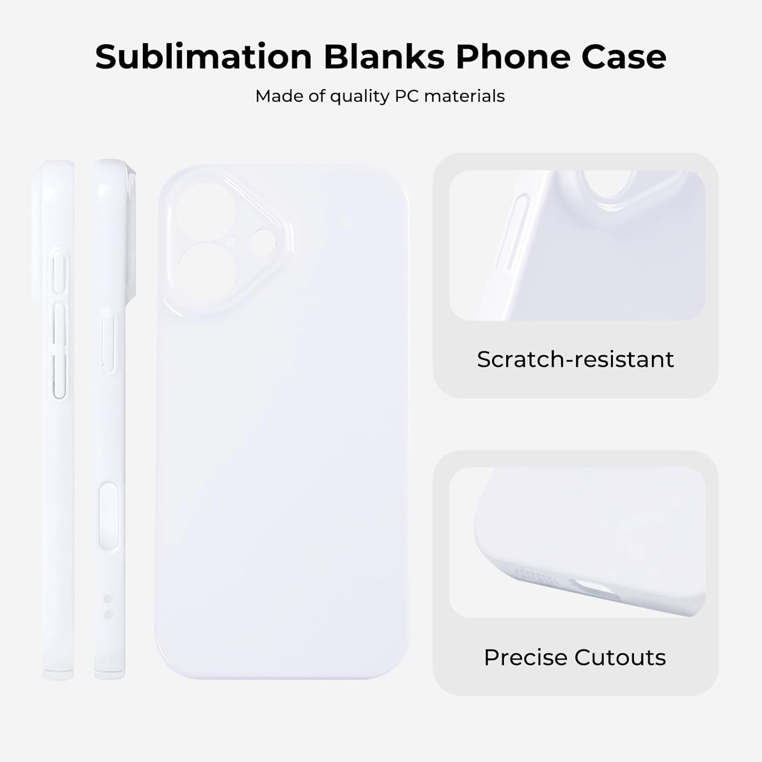 HTVRONT 6PCS Sublimation Phone Case Blanks Bulk For H17 Phone Case Heat Press