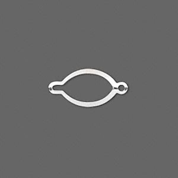 10 Silver Plated Brass 16.5×9.5mm Button Loops for Tie Tacs *