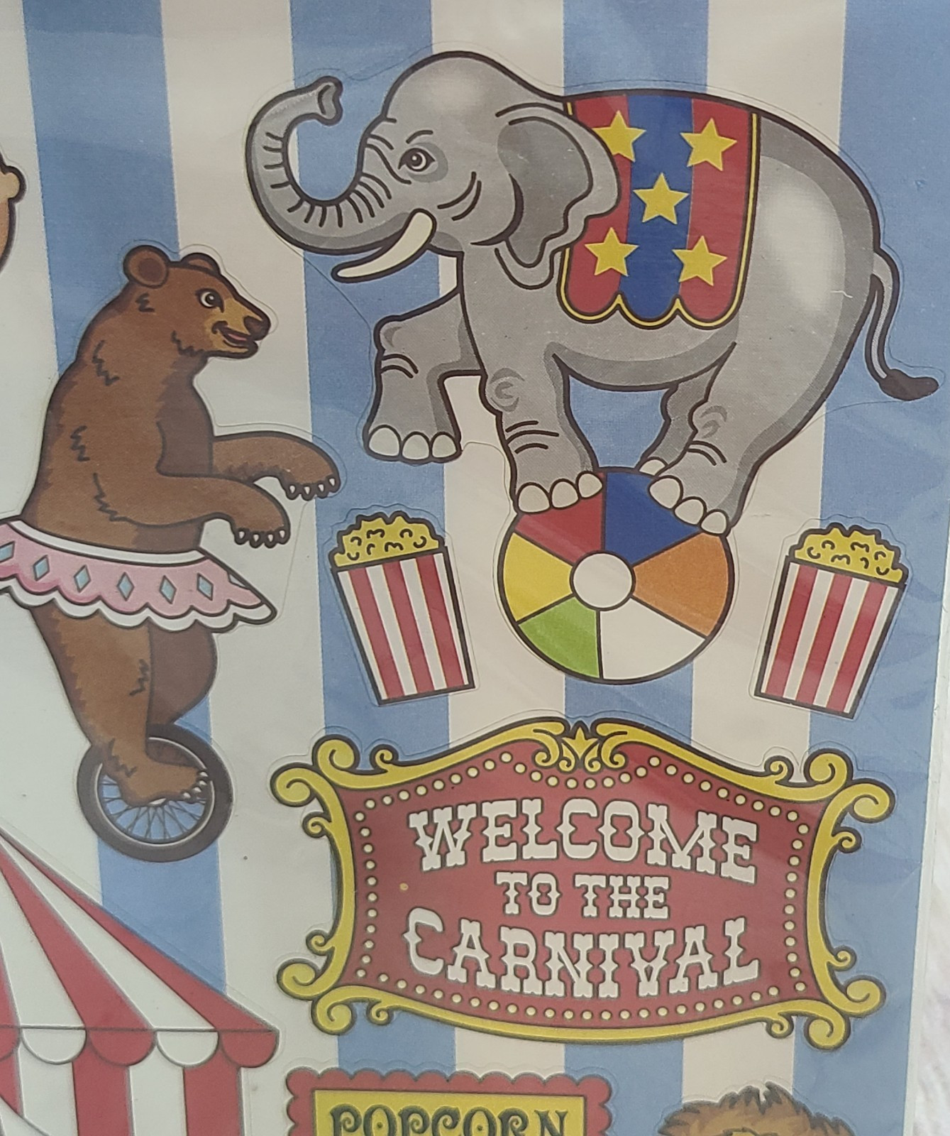 Make-A-Sticker Welcome To The Carnival Stickers 12 Sheets New Old Stock