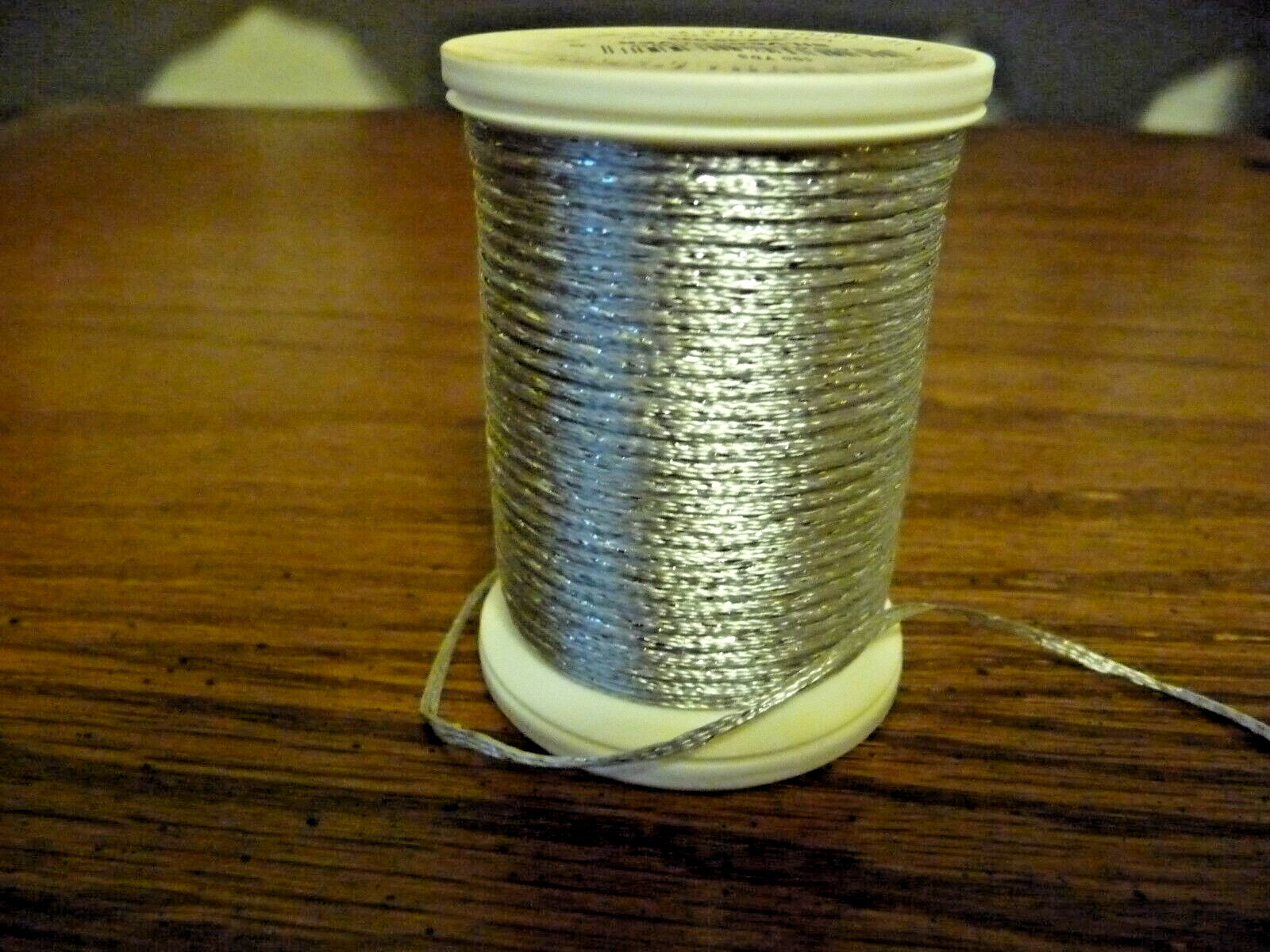 Silver braid flat rayon-metallic for decorative work 1 YLI PRICE DROPPED NEW