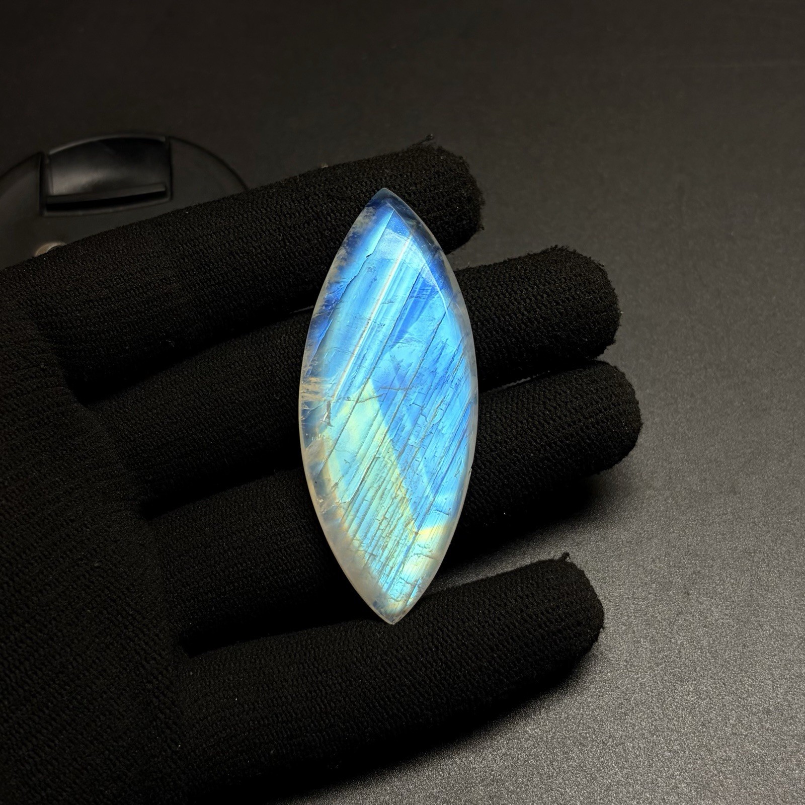 Amazing White Rainbow Moonstone Loose Cabochon Gorgeous Blue Fire Gemstone