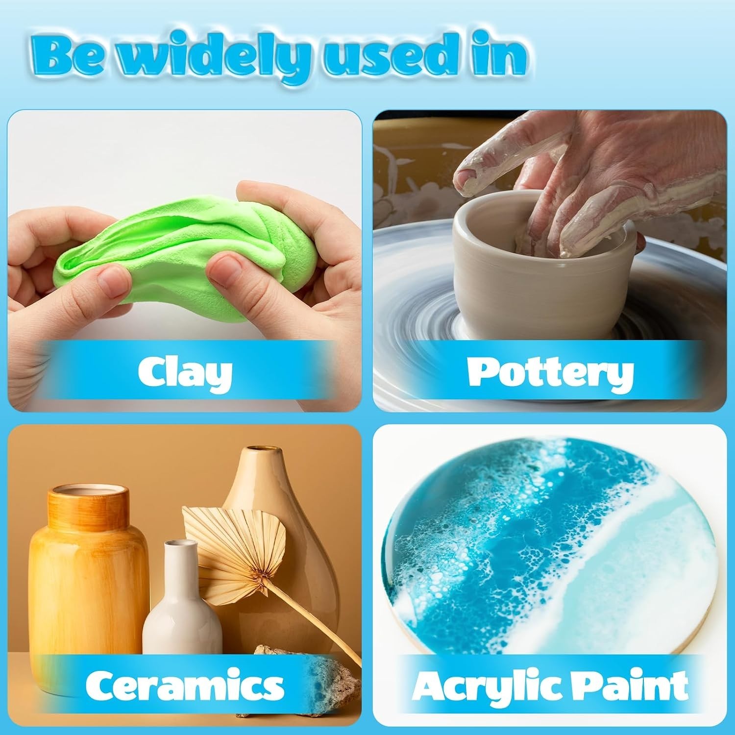100ml Gloss Glaze Varnish Kit for Air Dry Clay Sealer, Waterproof, Gloss Fini…