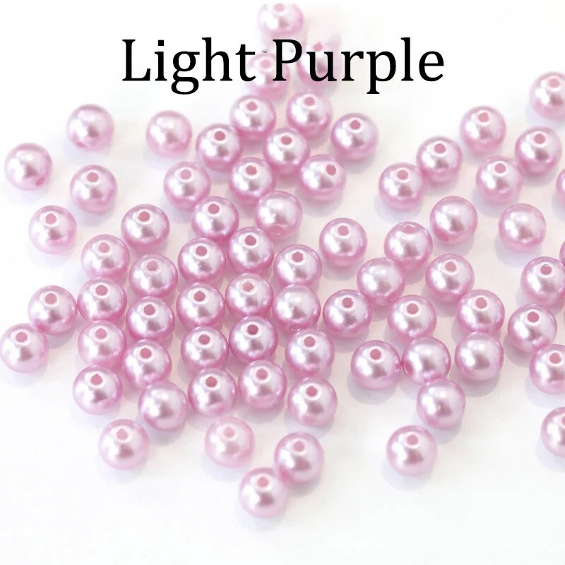 GLASS PEARL BEADS ROUND 3/4/6/8/10/12mm 50x100x300x400x500x1000 Jewelry Making