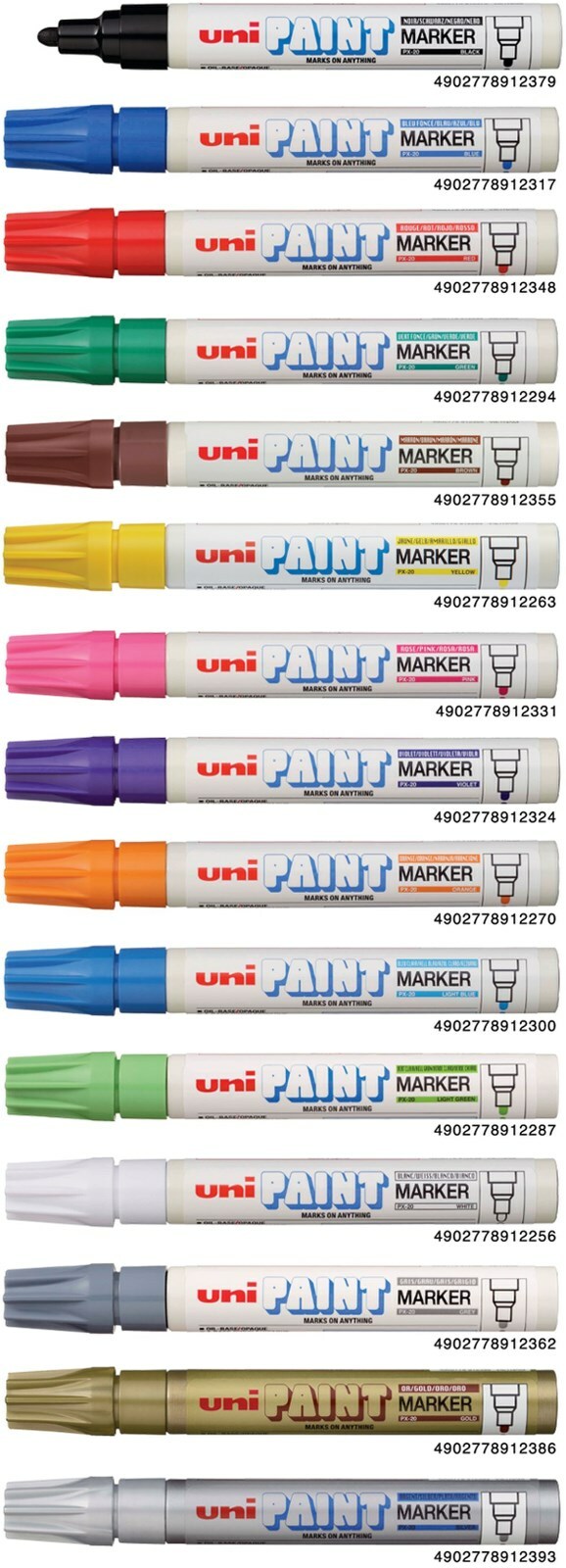 Gold Metallic oil based Paint Marker pen leaf leafing autograph Uni Paint PX-20