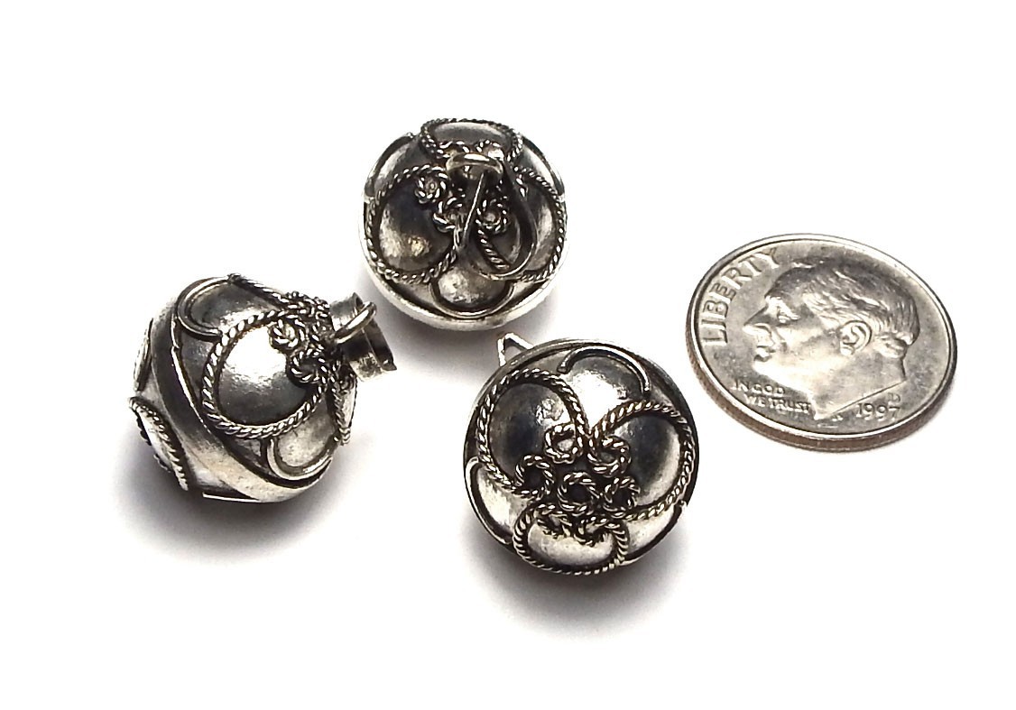 925 BALI Sterling Silver Harmony Ball Bola Pendant Bell Indonesia Choose Style