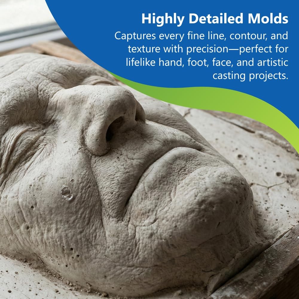Perfect Mold Alginate Molding Material, Non-Toxic Mold Making Powder for Life Ca