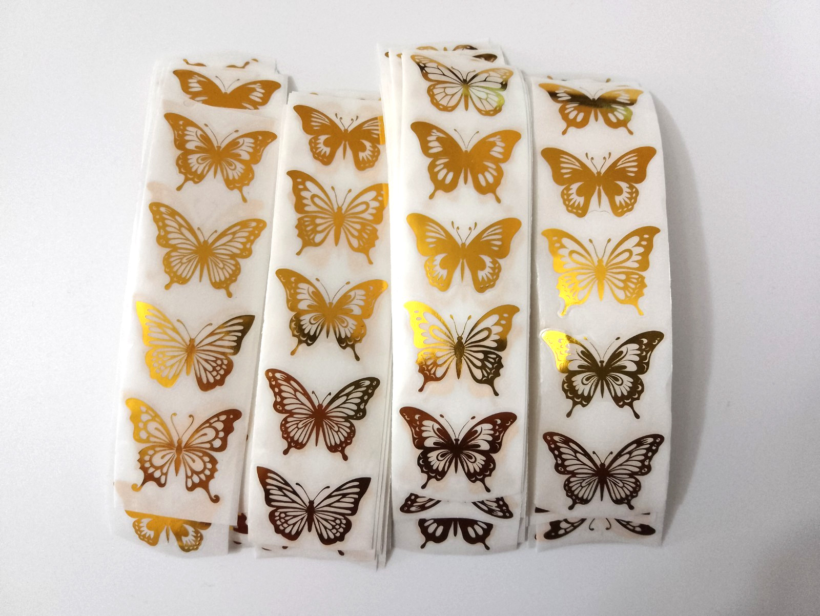 30 Self Adhesive Gold Foil Butterfly Stickers Crafts Scrapbooking 1.15″ x 0.85″