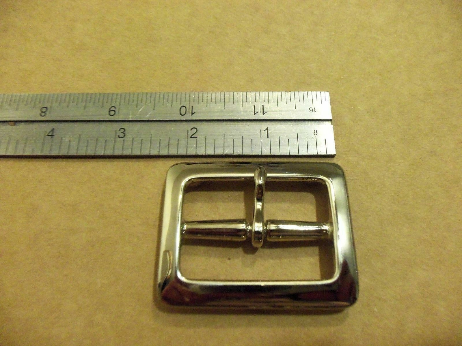 1 3/4″ Nickeled Solid Brass Square Middle Bar Belt Buckle (Pack Of 2)