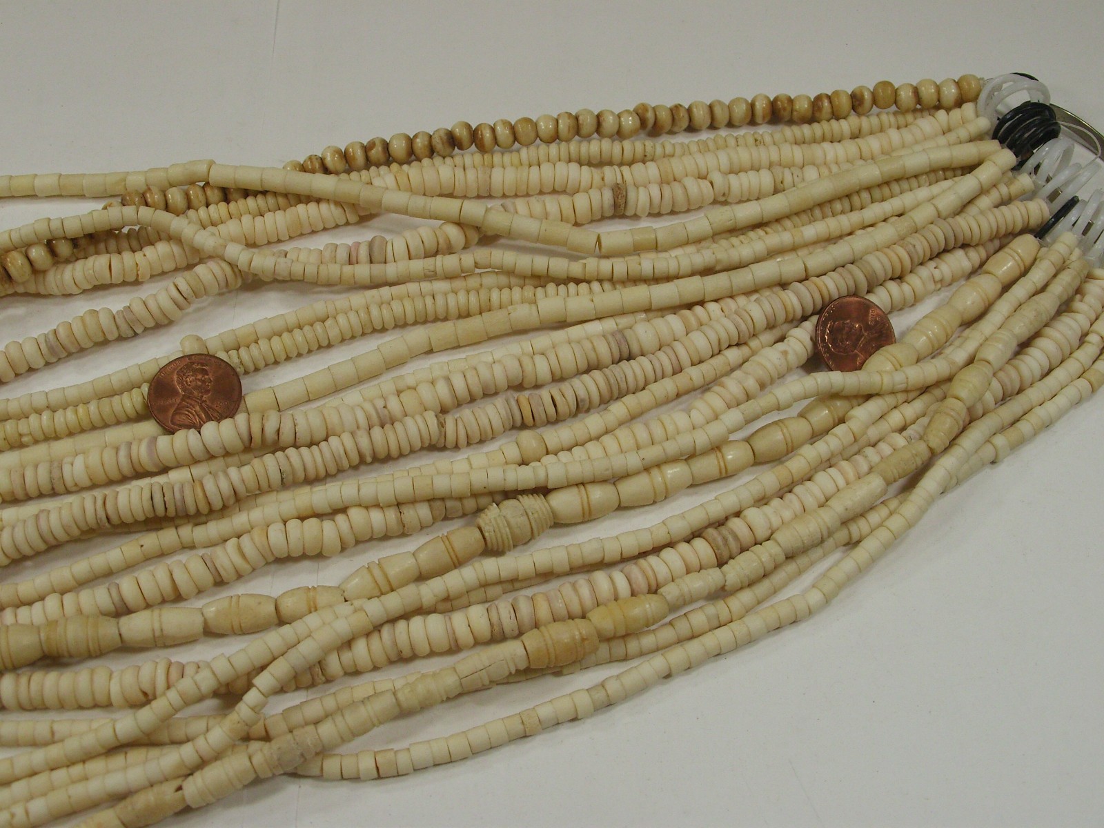 20 Strands (15″) India Handmade Assorted Water Buffalo Bone Beads Lot (QBQ-11) ⭐