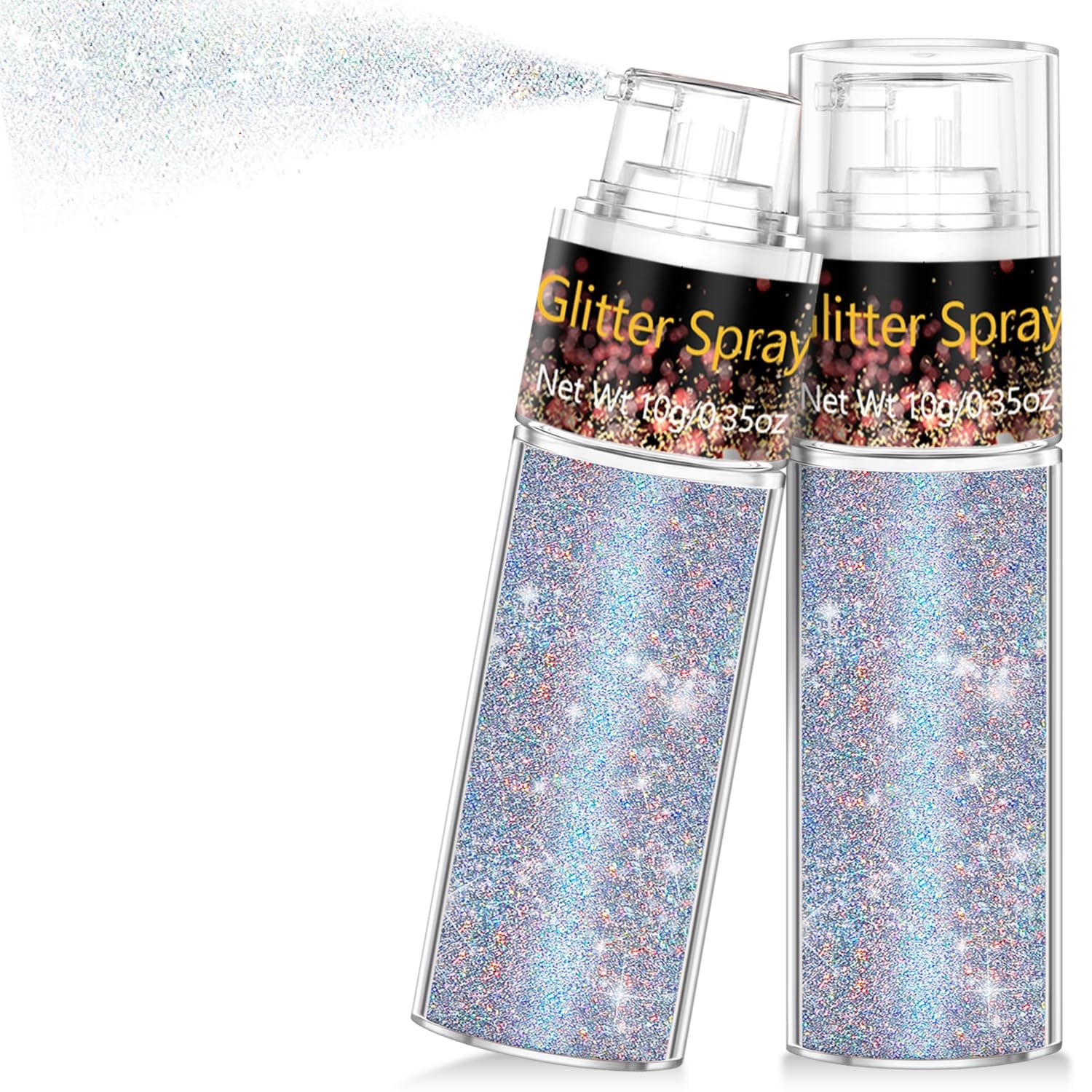Hair and Body Glitter Spray, 1PC Glint-Rainbow