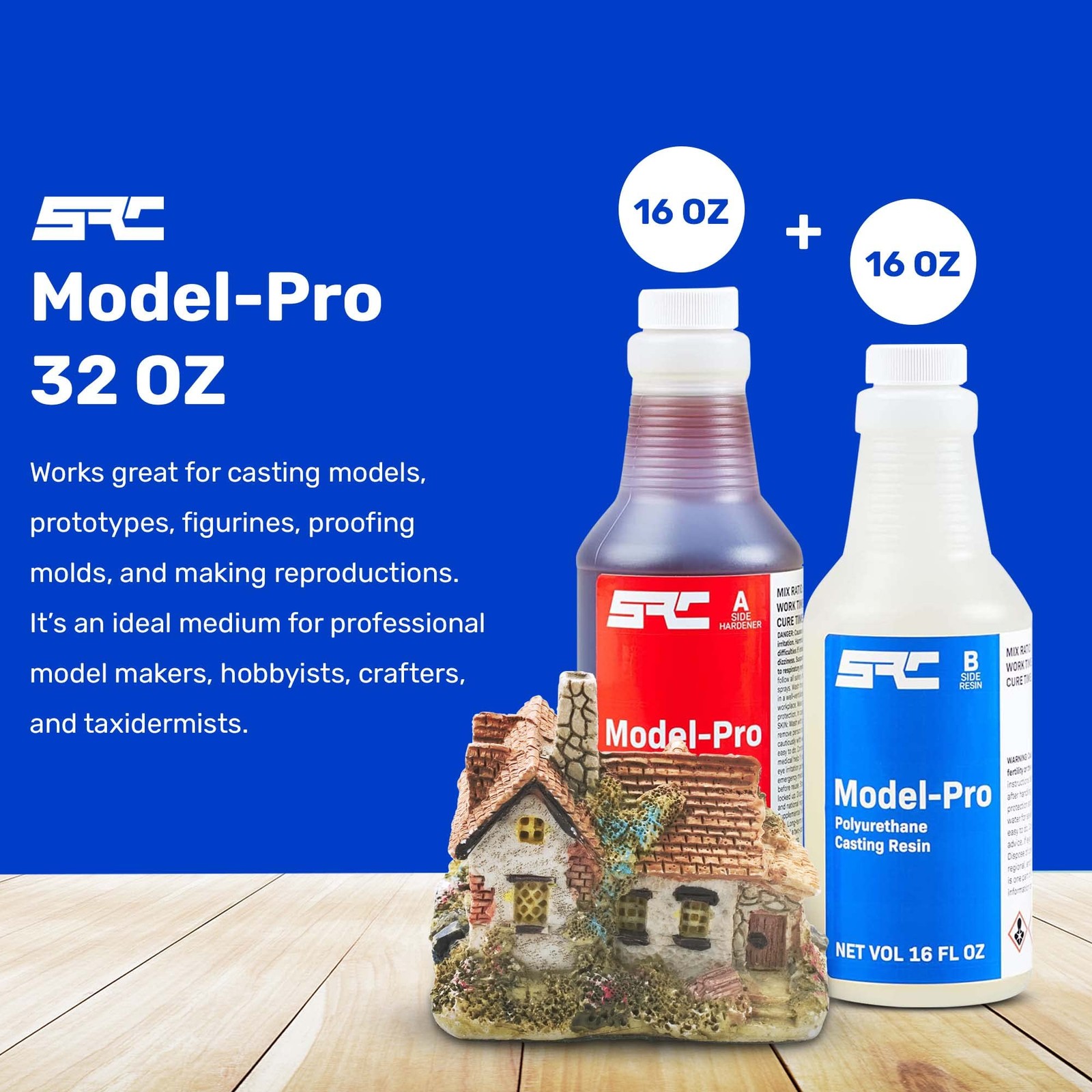 “32 Oz 2-Part Polyurethane Casting Resin Kit for Models, Prototypes & Crafts”