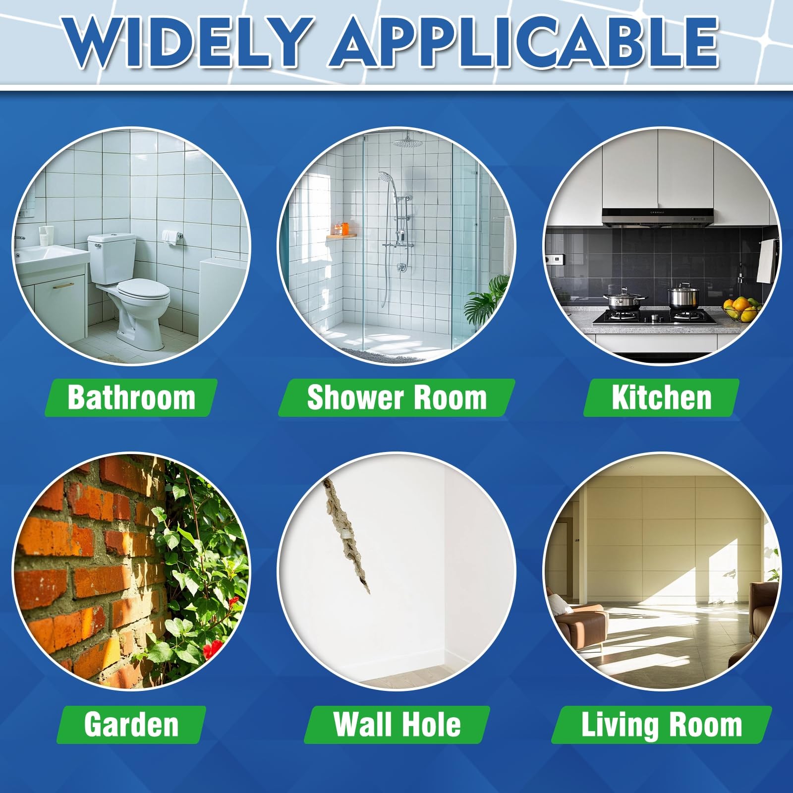 Tile Grout Repair Kit, White Fast Drying Filler for Bathroom,