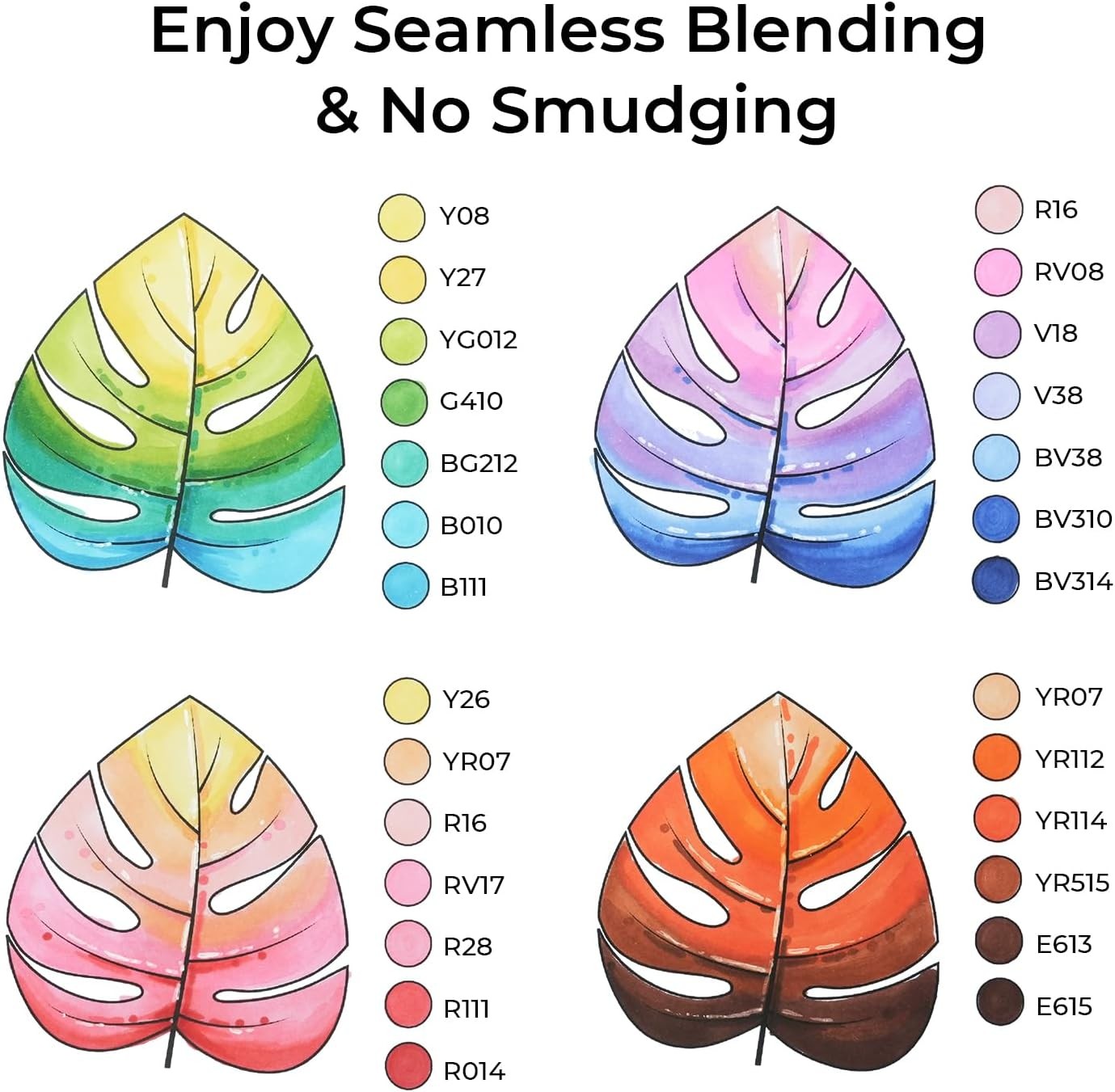 Ohuhu 320 Colors- Chisel & Fine Double Tipped Alcohol Art Markers Refillable Ink
