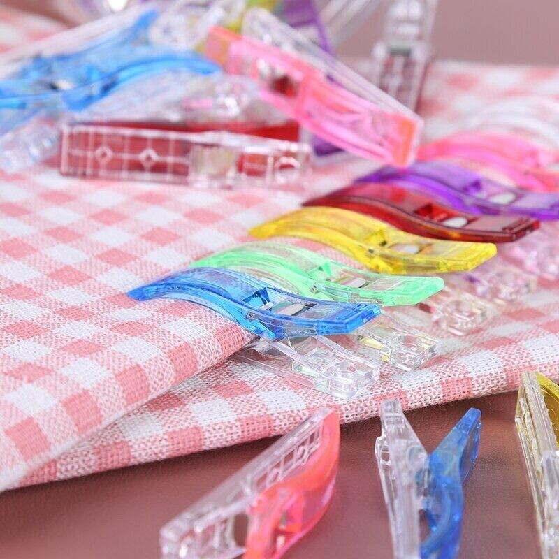 50Pcs 7 Colors Large Sewing Clips Fabric Clips Jumbo Wonder Clips Office Clamps