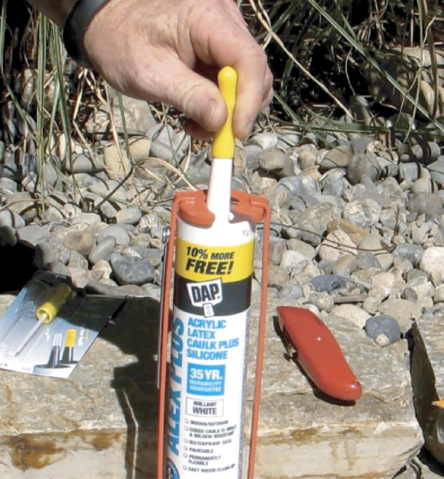 Caulk Cap CCY Saver Series, Reusable Tube 10 ounces, yellow