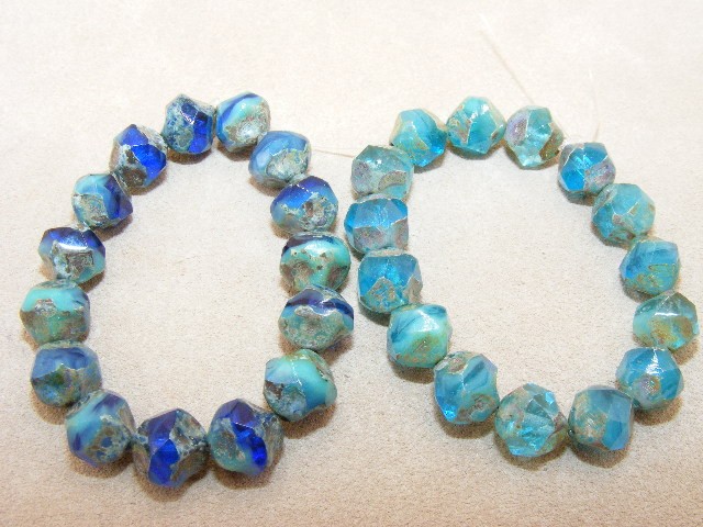 Jewelry Lot / Craft Beads ~ Two (2) Strands of Czech Central Cut Beads (D)