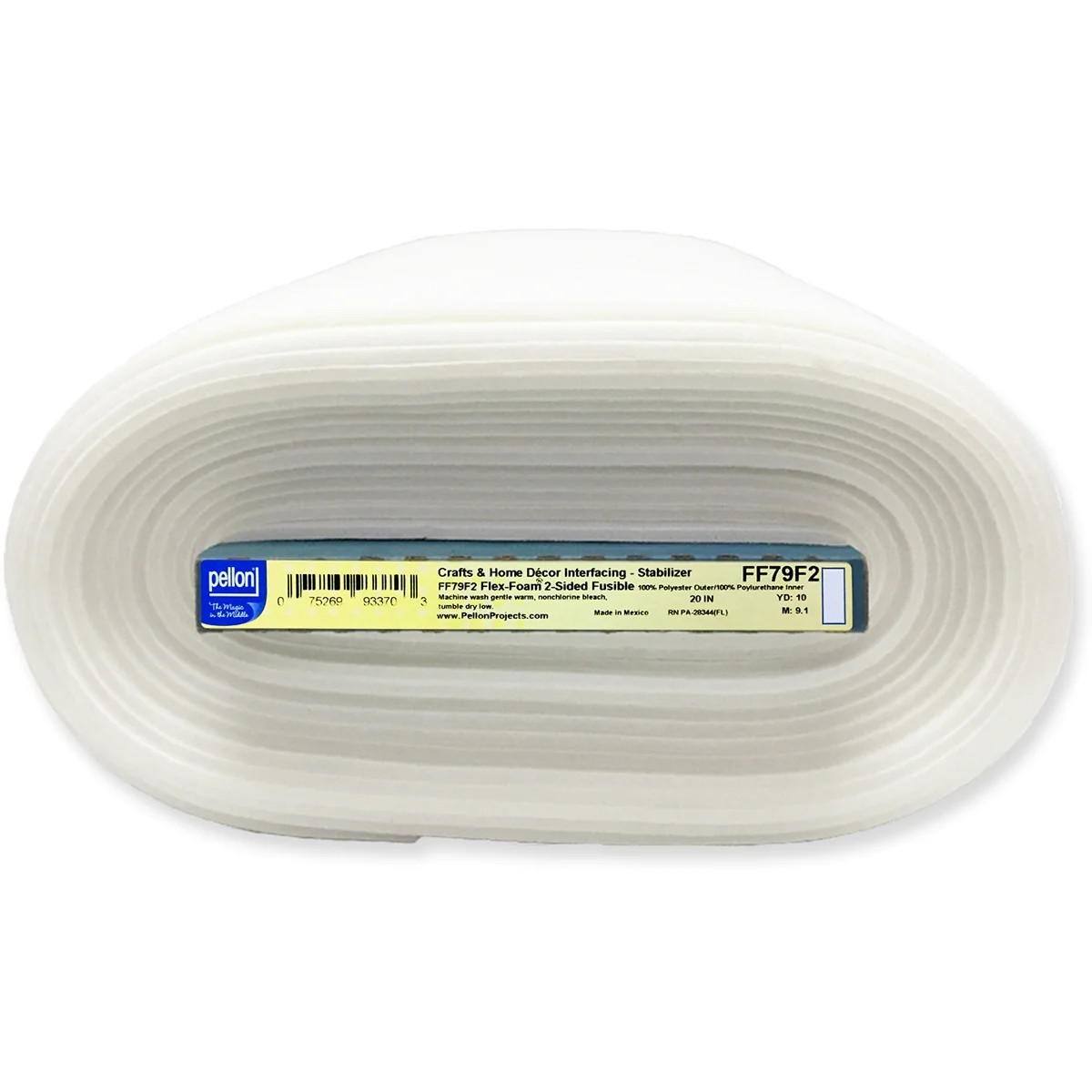 Pellon Flex-Foam 2-Sided Fusible Fabric Stabilizer, 20″ x 10 Yards