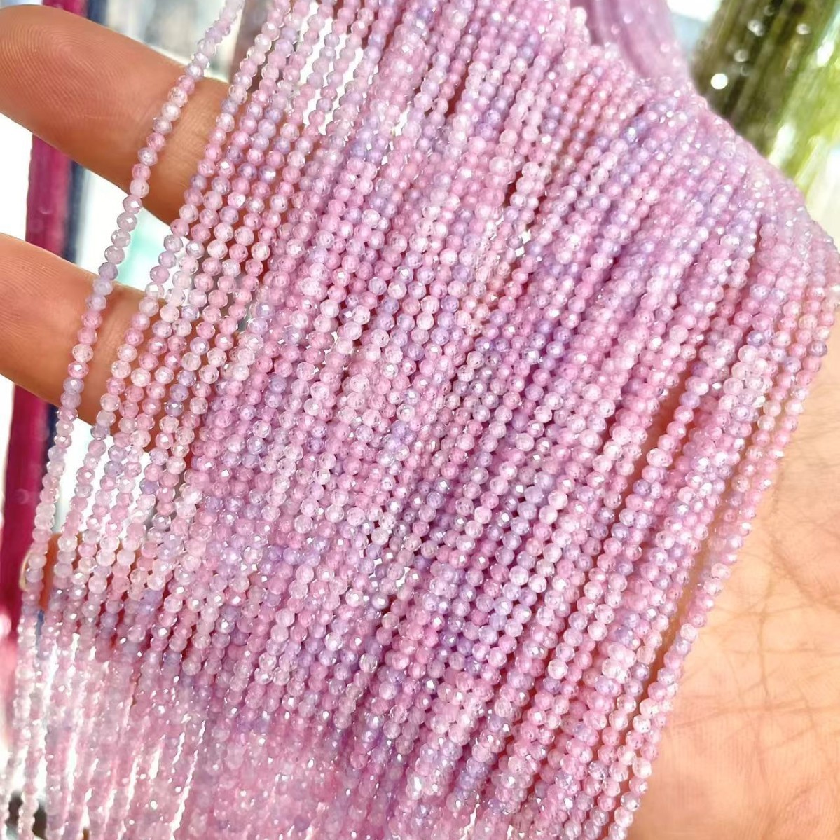 2mm High Quality Dopamine Faceted Mixed Natural Zircon Beads for Jewelry Making