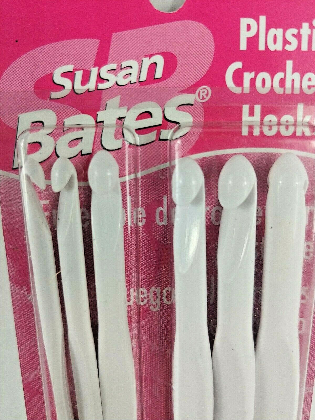 Susan Bates Plastic Crochet Hooks ~ 6-Count Set ~ US F5 – K10.5 ~ mm: 3.75 – 6.5