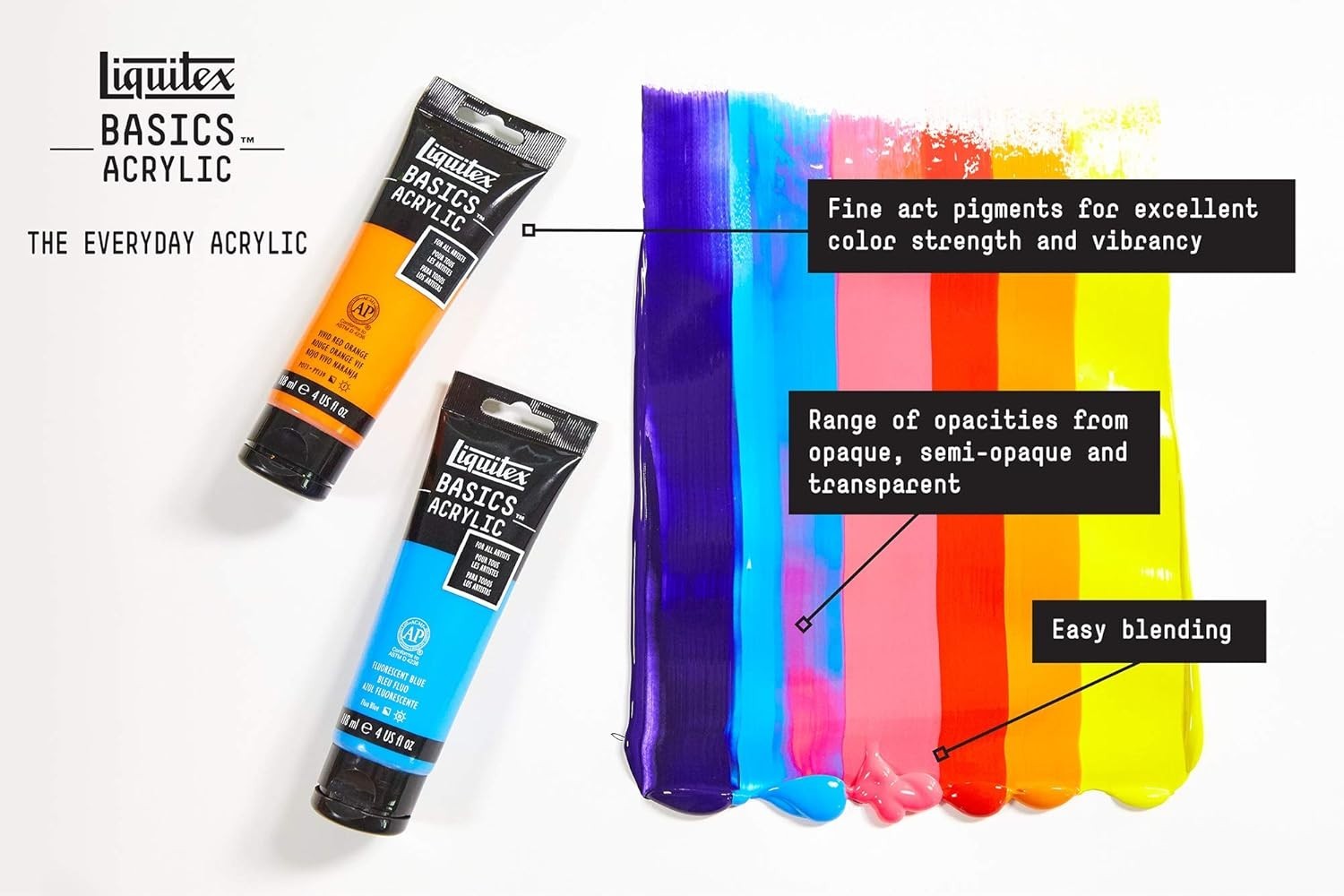 Thick Ultramarine Blue Acrylic Paint Tube, Ideal for Color Mixing Projects