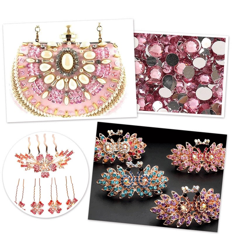Bulk 2-6mm Jelly AB Resin Non Hot Fix Rhinestones Flat Back